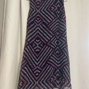 Geometric Patterned dress - Black and Red